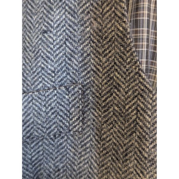 Joseph Abboud Mens Herringbone Wool Vest Gray Size XXL Button - Picture 2 of 4